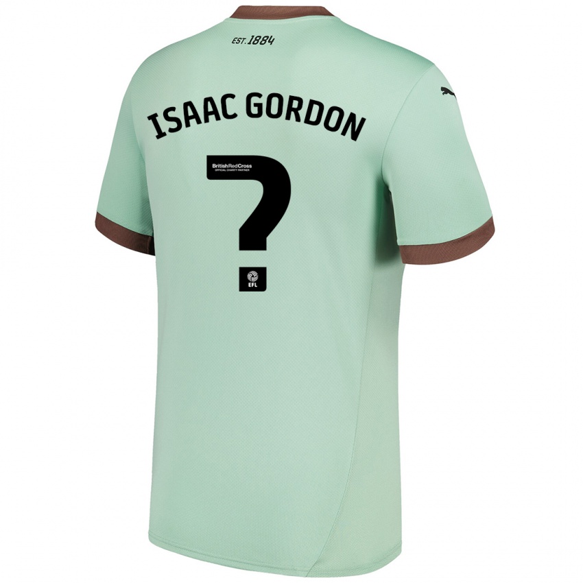 Kinderen Isaac Gordon #0 Lichtgroen Uitshirt Uittenue 2024/25 T-Shirt