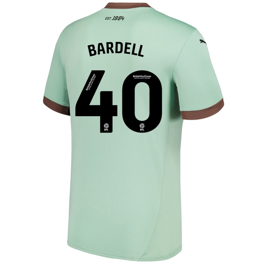 Kinderen Max Bardell #40 Lichtgroen Uitshirt Uittenue 2024/25 T-Shirt