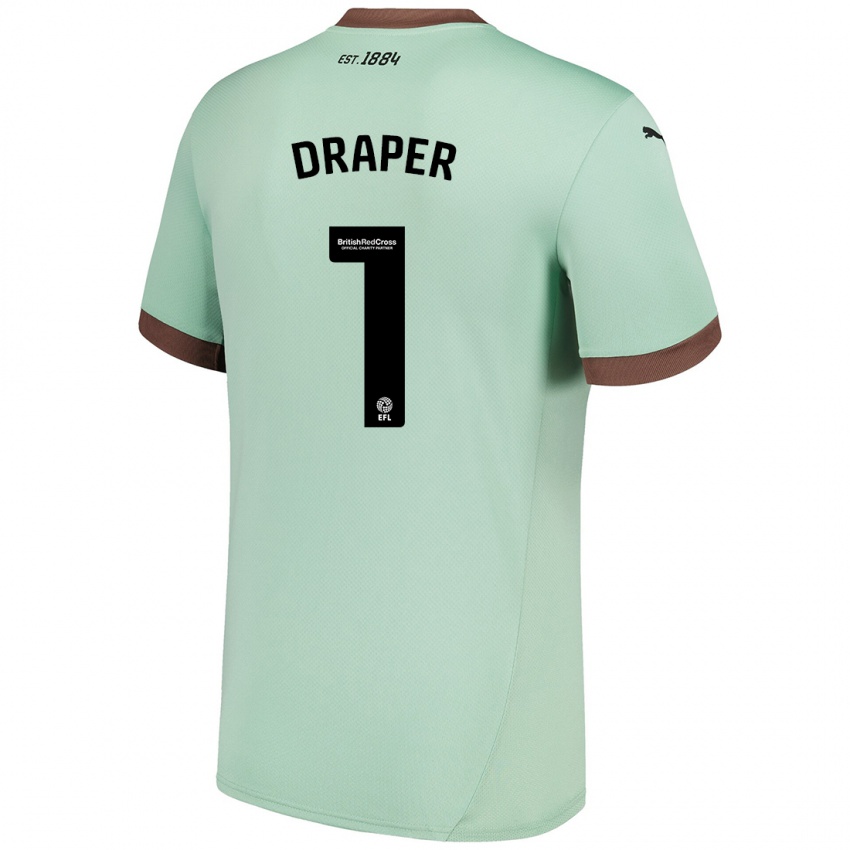 Kinderen Anna Draper #1 Lichtgroen Uitshirt Uittenue 2024/25 T-Shirt