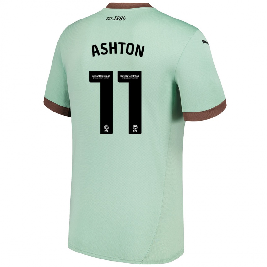 Kinderen Eleanor Ashton #11 Lichtgroen Uitshirt Uittenue 2024/25 T-Shirt