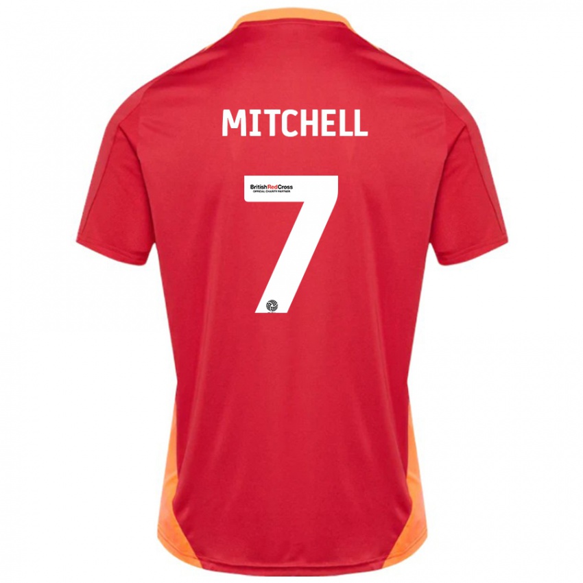 Kinderen Demetri Mitchell #7 Blauw Gebroken Wit Uitshirt Uittenue 2024/25 T-Shirt