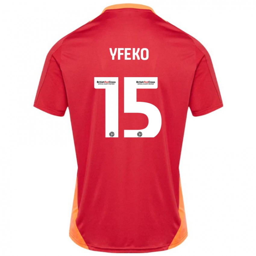 Kinderen Johnly Yfeko #15 Blauw Gebroken Wit Uitshirt Uittenue 2024/25 T-Shirt