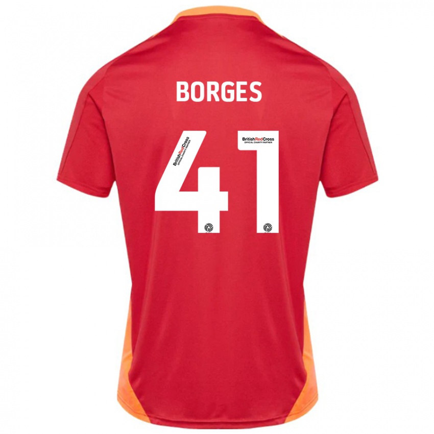 Kinderen Pedro Borges #41 Blauw Gebroken Wit Uitshirt Uittenue 2024/25 T-Shirt