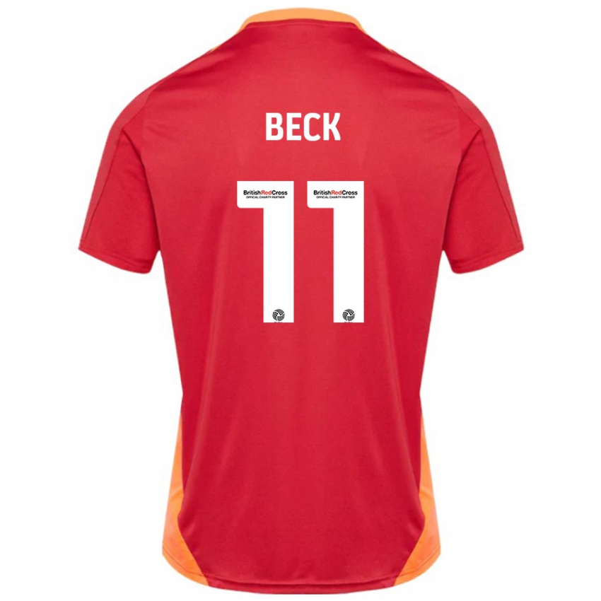 Kinderen Steph Beck #11 Blauw Gebroken Wit Uitshirt Uittenue 2024/25 T-Shirt