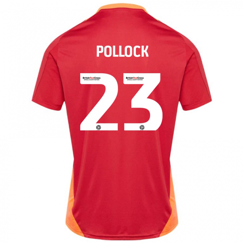 Kinderen Amber Pollock #23 Blauw Gebroken Wit Uitshirt Uittenue 2024/25 T-Shirt