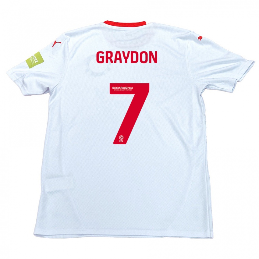 Kinderen Ryan Graydon #7 Wit Uitshirt Uittenue 2024/25 T-Shirt