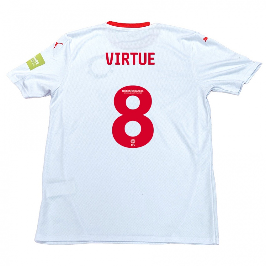 Kinderen Matty Virtue #8 Wit Uitshirt Uittenue 2024/25 T-Shirt