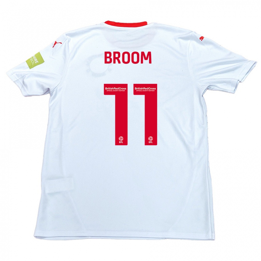 Kinderen Ryan Broom #11 Wit Uitshirt Uittenue 2024/25 T-Shirt