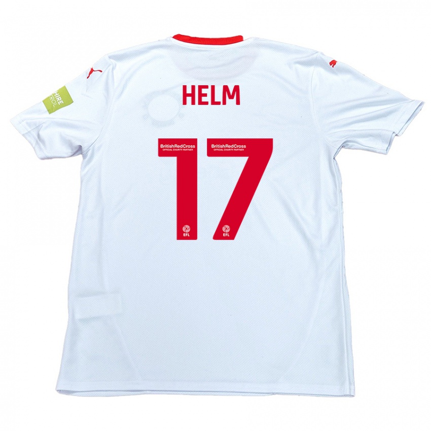 Kinderen Mark Helm #17 Wit Uitshirt Uittenue 2024/25 T-Shirt