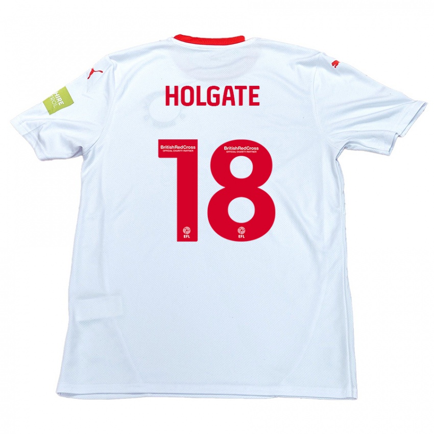 Kinderen Harrison Holgate #18 Wit Uitshirt Uittenue 2024/25 T-Shirt