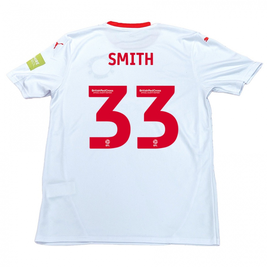 Kinderen Pele Smith #33 Wit Uitshirt Uittenue 2024/25 T-Shirt