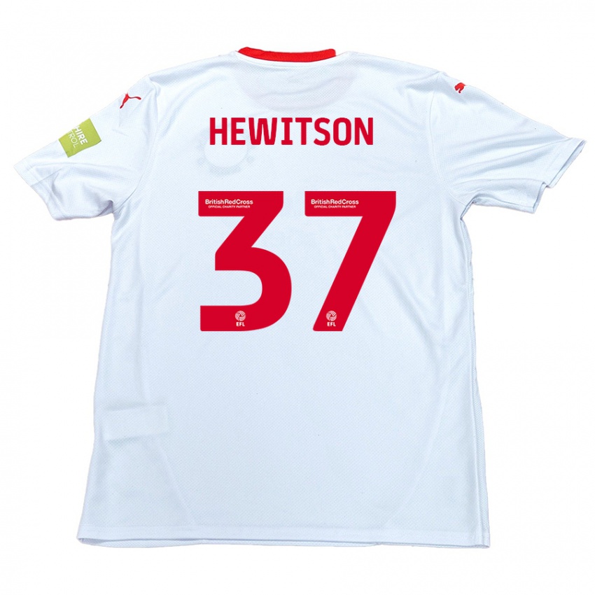 Kinderen Luke Hewitson #37 Wit Uitshirt Uittenue 2024/25 T-Shirt