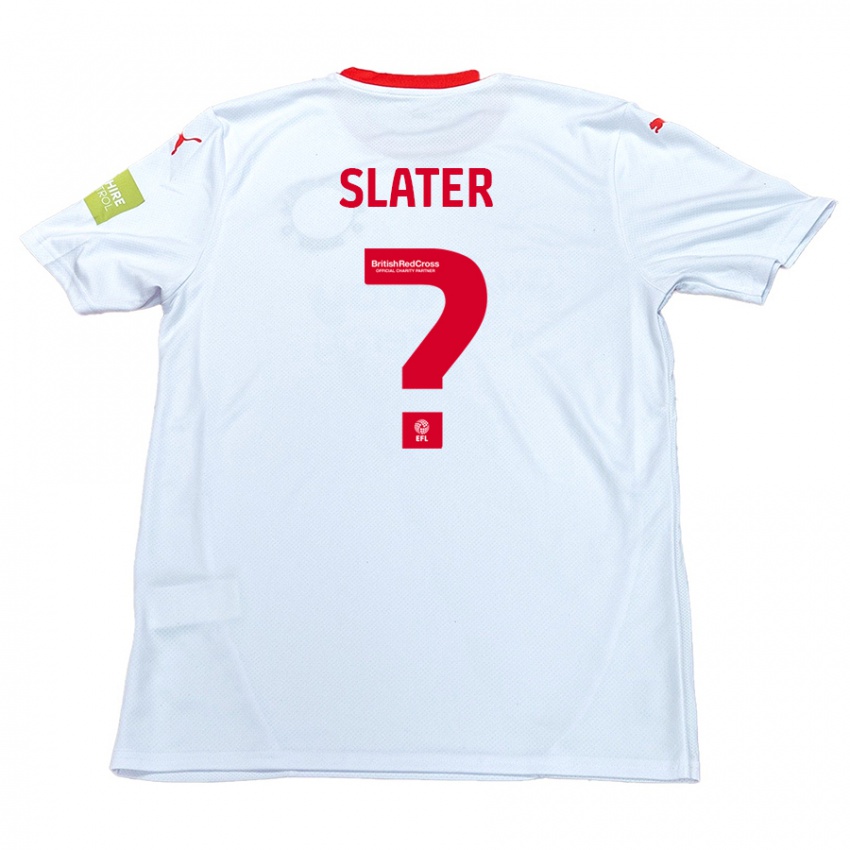 Kinderen Adham Slater #0 Wit Uitshirt Uittenue 2024/25 T-Shirt