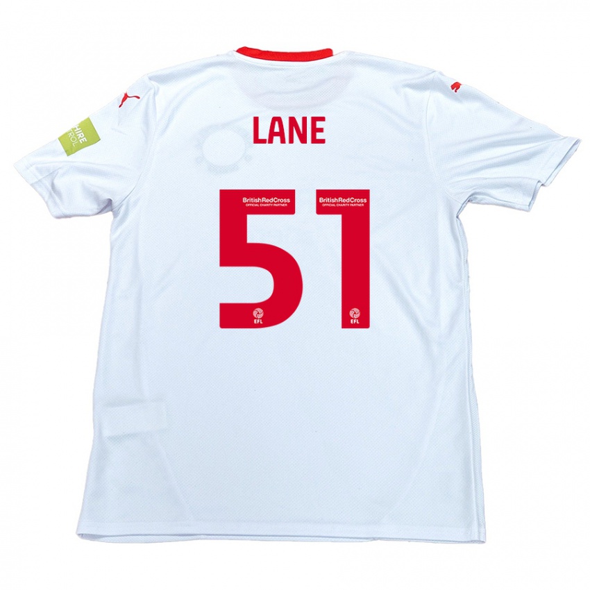 Kinderen Mikey Lane #51 Wit Uitshirt Uittenue 2024/25 T-Shirt