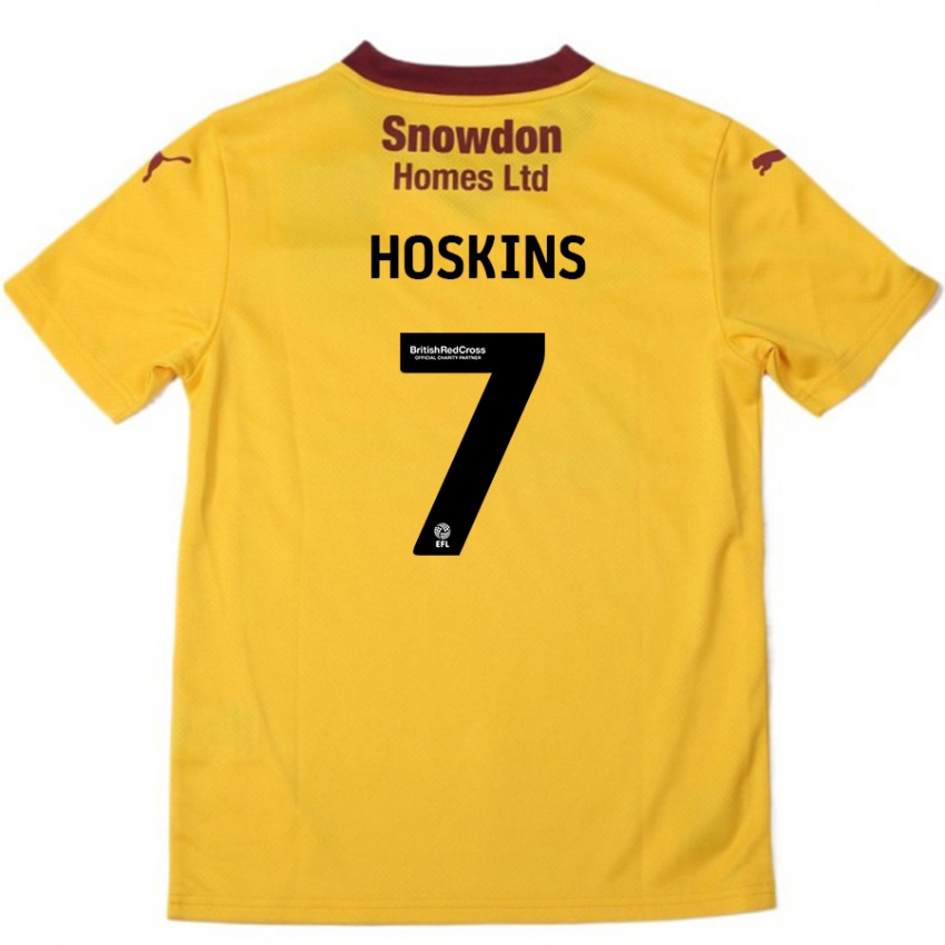 Kinderen Sam Hoskins #7 Oranje Bordeauxrood Uitshirt Uittenue 2024/25 T-Shirt