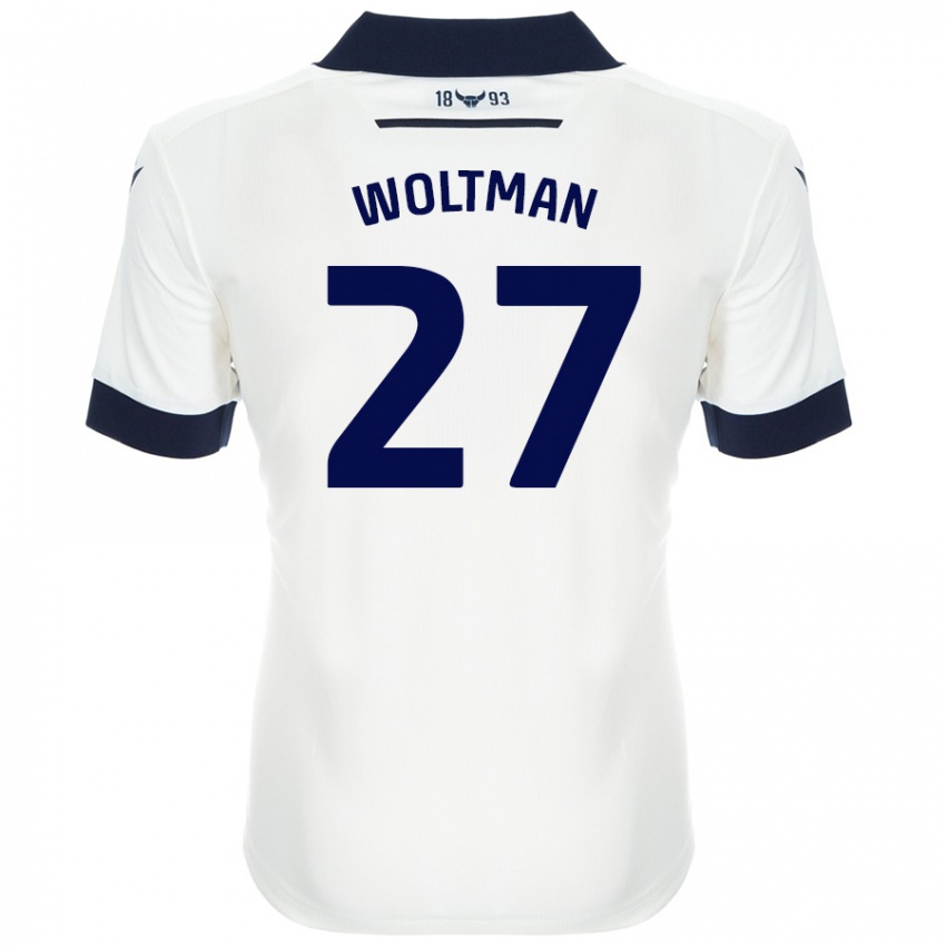 Kinderen Max Woltman #27 Wit Marineblauw Uitshirt Uittenue 2024/25 T-Shirt