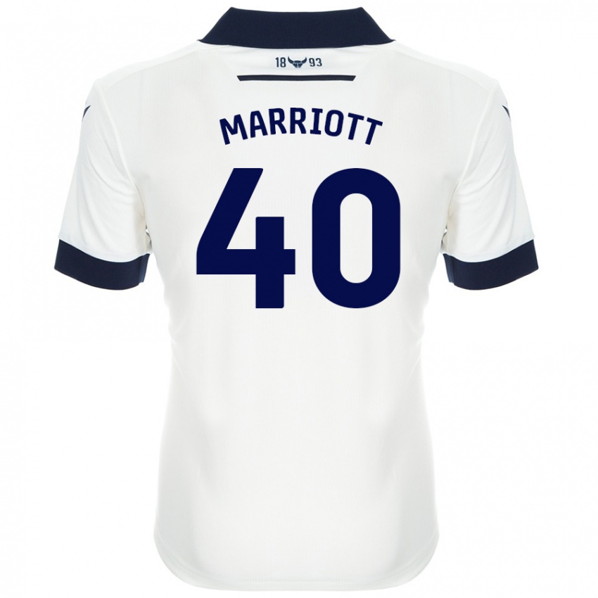 Kinderen Monty Marriott #40 Wit Marineblauw Uitshirt Uittenue 2024/25 T-Shirt