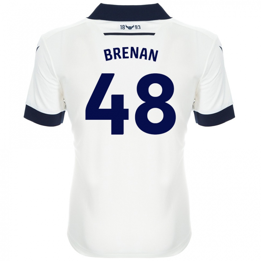 Kinderen Tobias Brenan #48 Wit Marineblauw Uitshirt Uittenue 2024/25 T-Shirt