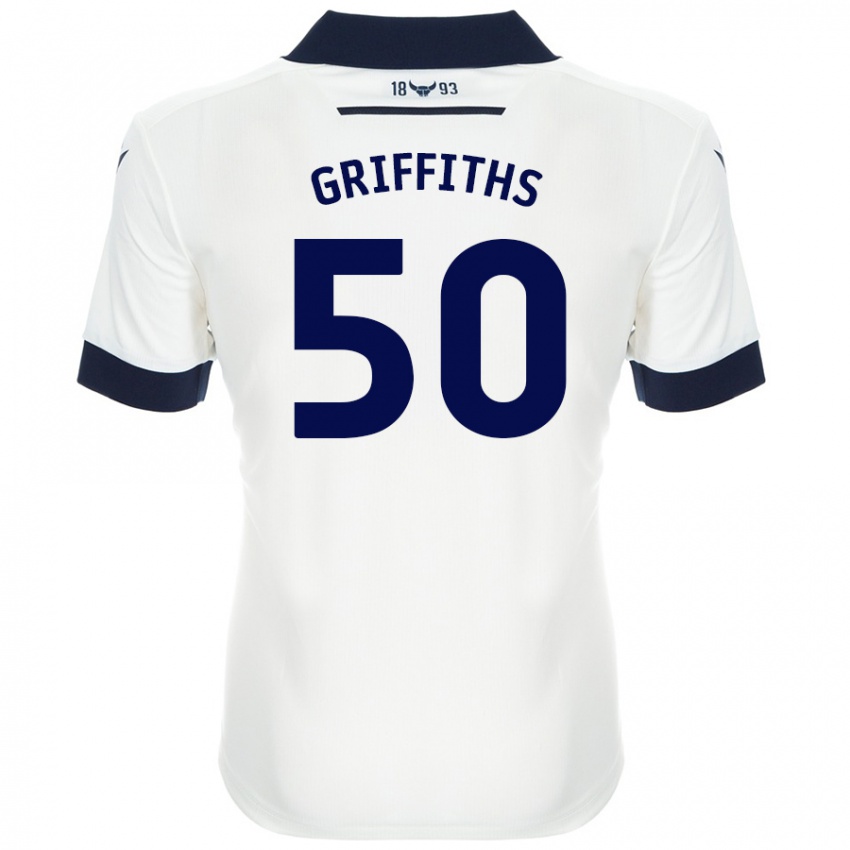 Kinderen Louis Griffiths #50 Wit Marineblauw Uitshirt Uittenue 2024/25 T-Shirt