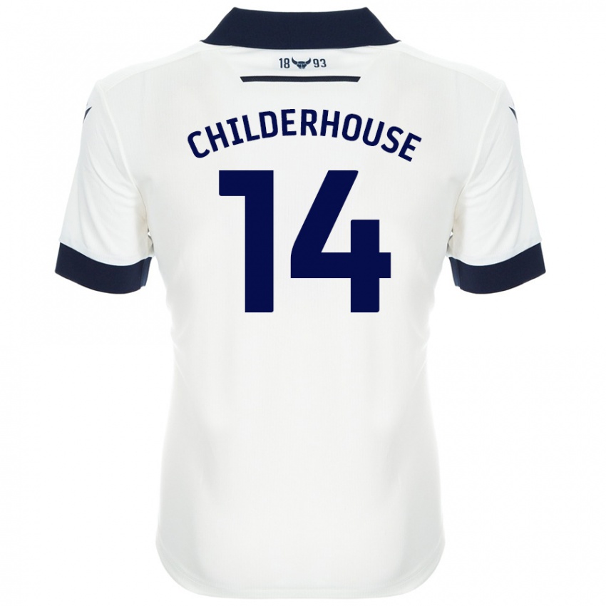 Kinderen Molly Childerhouse #14 Wit Marineblauw Uitshirt Uittenue 2024/25 T-Shirt