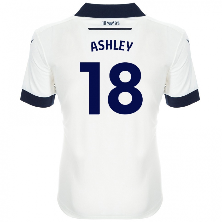 Kinderen Alex Ashley #18 Wit Marineblauw Uitshirt Uittenue 2024/25 T-Shirt