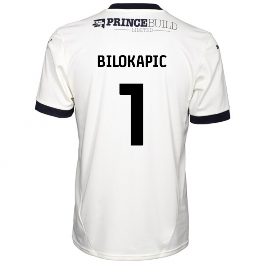 Kinderen Nicholas Bilokapic #1 Gebroken Wit Zwart Uitshirt Uittenue 2024/25 T-Shirt