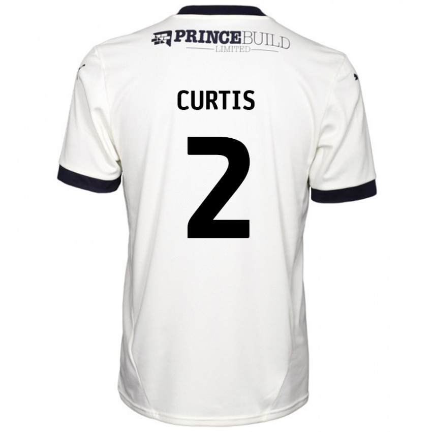 Kinderen Sam Curtis #2 Gebroken Wit Zwart Uitshirt Uittenue 2024/25 T-Shirt