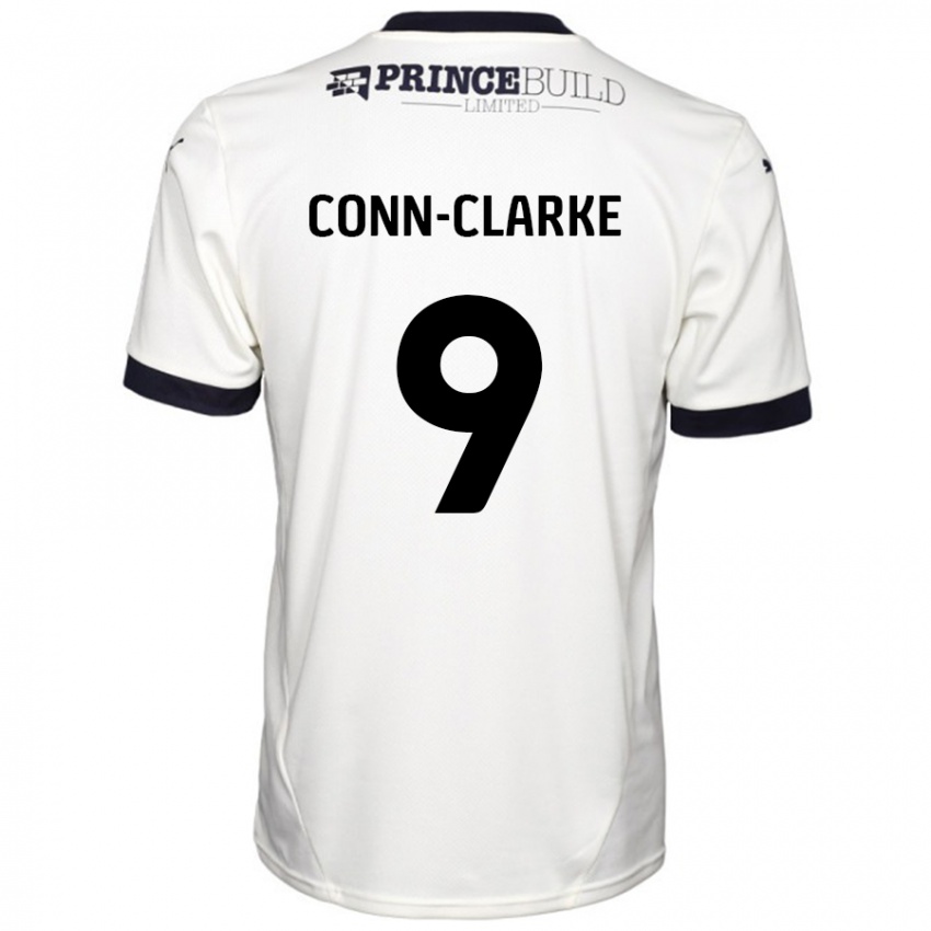 Kinderen Chris Conn-Clarke #9 Gebroken Wit Zwart Uitshirt Uittenue 2024/25 T-Shirt