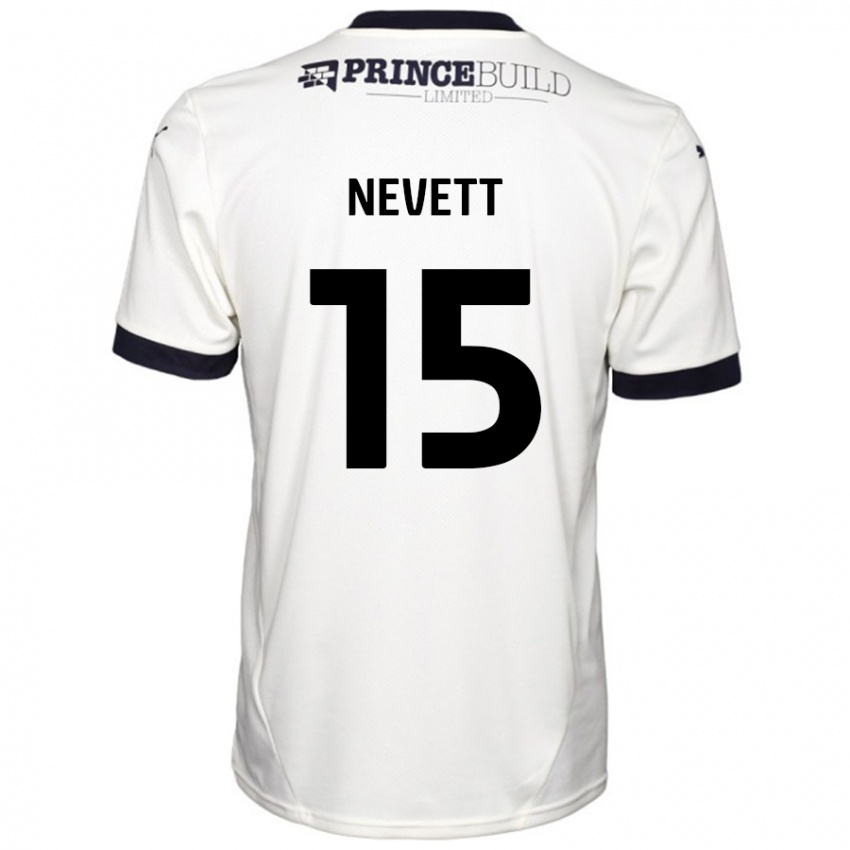 Kinderen George Nevett #15 Gebroken Wit Zwart Uitshirt Uittenue 2024/25 T-Shirt