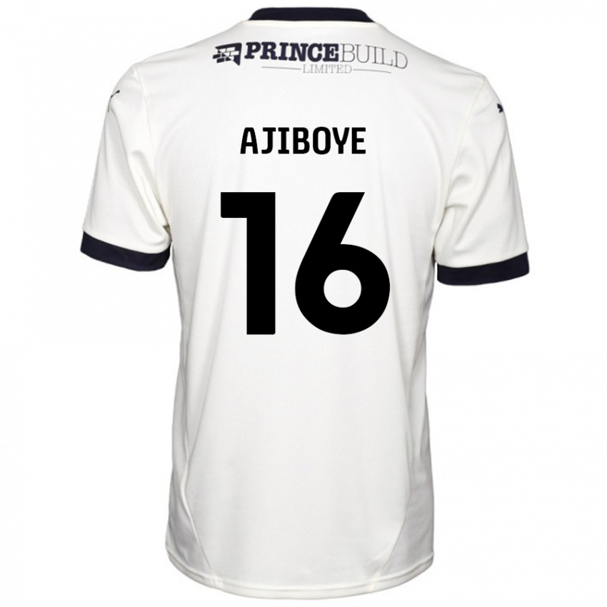 Kinderen David Ajiboye #16 Gebroken Wit Zwart Uitshirt Uittenue 2024/25 T-Shirt