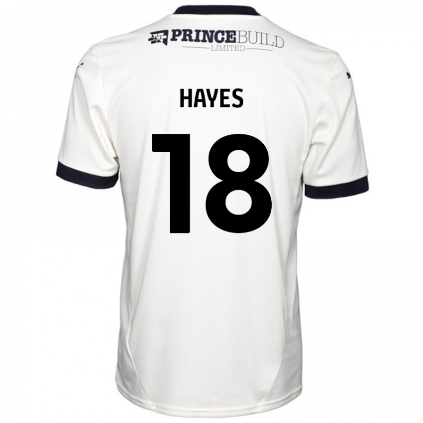 Kinderen Cian Hayes #18 Gebroken Wit Zwart Uitshirt Uittenue 2024/25 T-Shirt