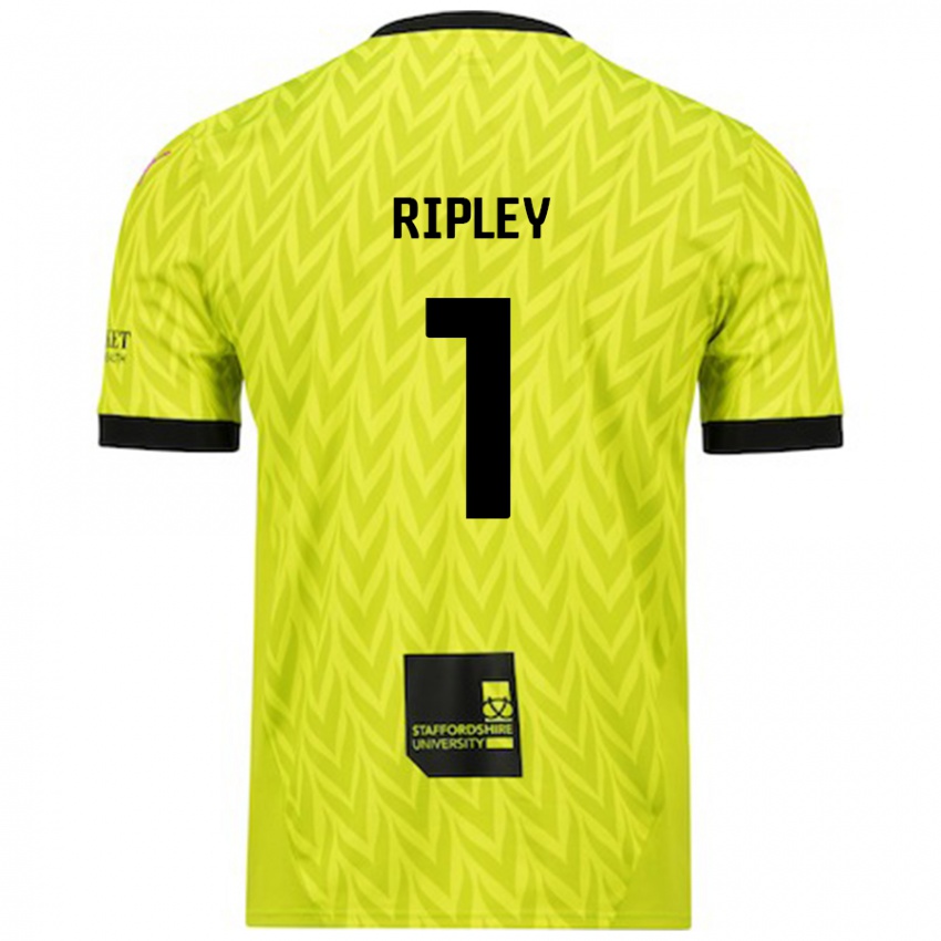 Kinderen Connor Ripley #1 Fluorescerend Groen Uitshirt Uittenue 2024/25 T-Shirt