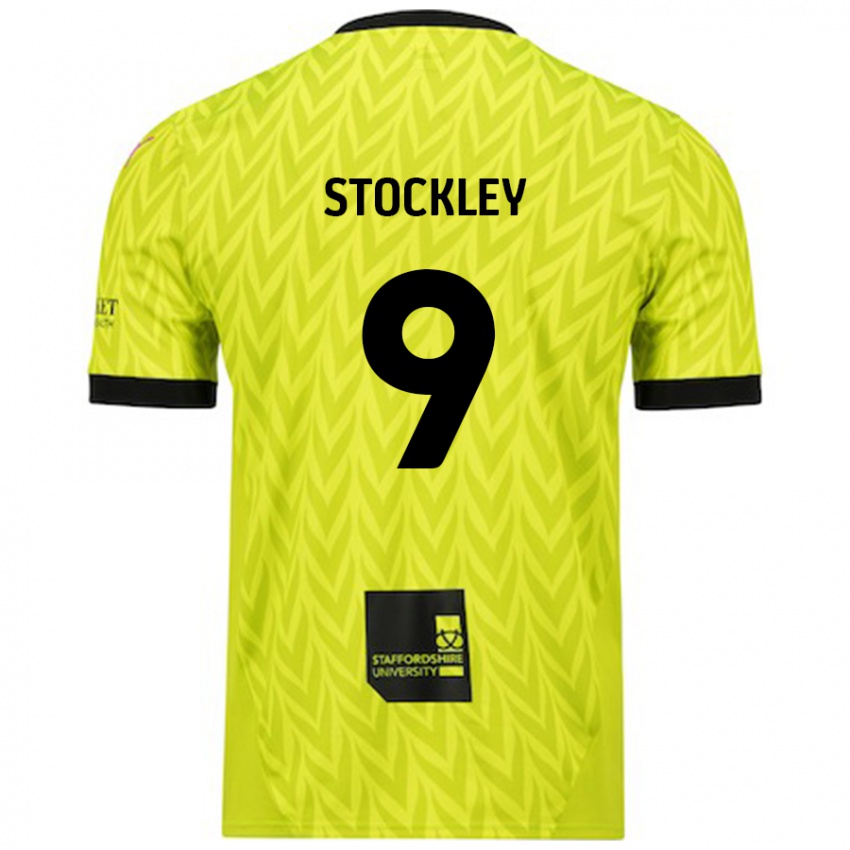 Kinderen Jayden Stockley #9 Fluorescerend Groen Uitshirt Uittenue 2024/25 T-Shirt