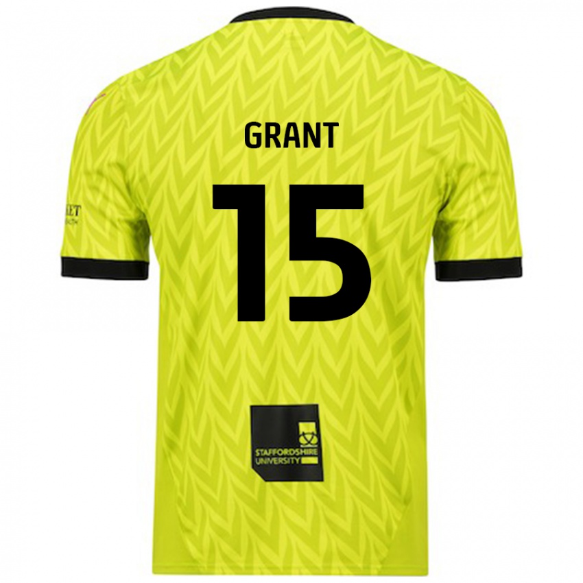 Kinderen Conor Grant #15 Fluorescerend Groen Uitshirt Uittenue 2024/25 T-Shirt