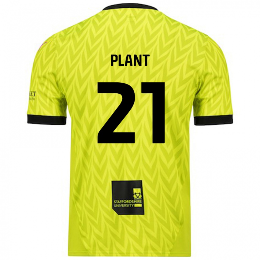 Kinderen James Plant #21 Fluorescerend Groen Uitshirt Uittenue 2024/25 T-Shirt