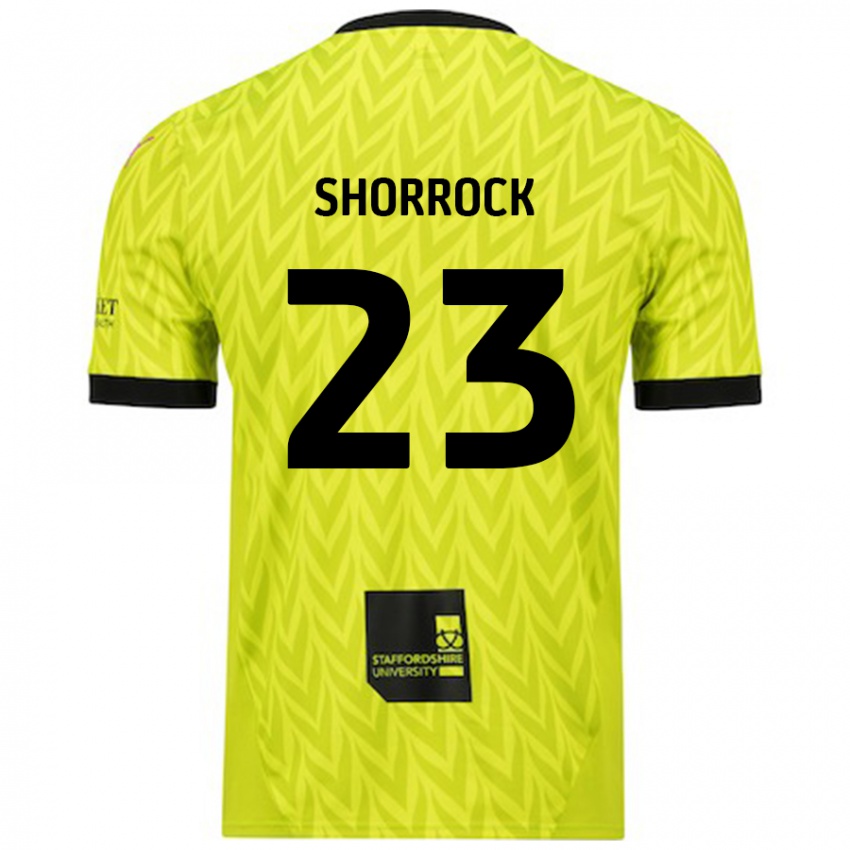 Kinderen Jack Shorrock #23 Fluorescerend Groen Uitshirt Uittenue 2024/25 T-Shirt