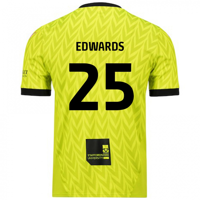 Kinderen Diamond Edwards #25 Fluorescerend Groen Uitshirt Uittenue 2024/25 T-Shirt