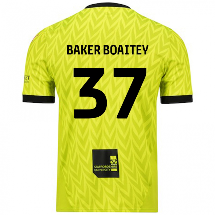 Kinderen Benicio Baker-Boaitey #37 Fluorescerend Groen Uitshirt Uittenue 2024/25 T-Shirt