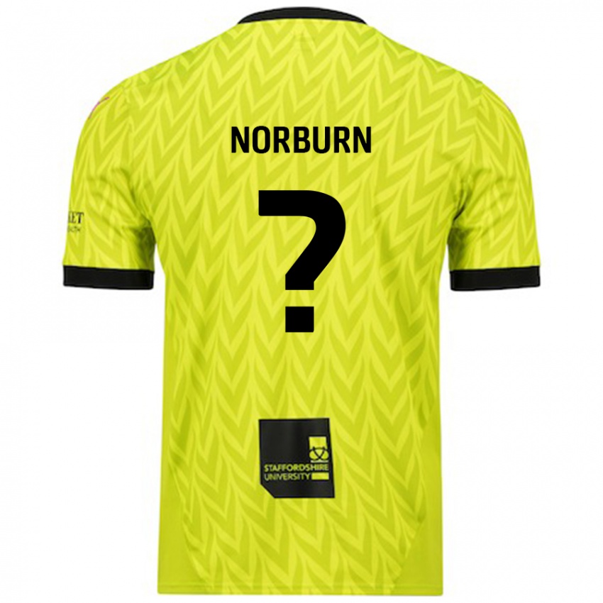 Kinderen Dylan Norburn #0 Fluorescerend Groen Uitshirt Uittenue 2024/25 T-Shirt