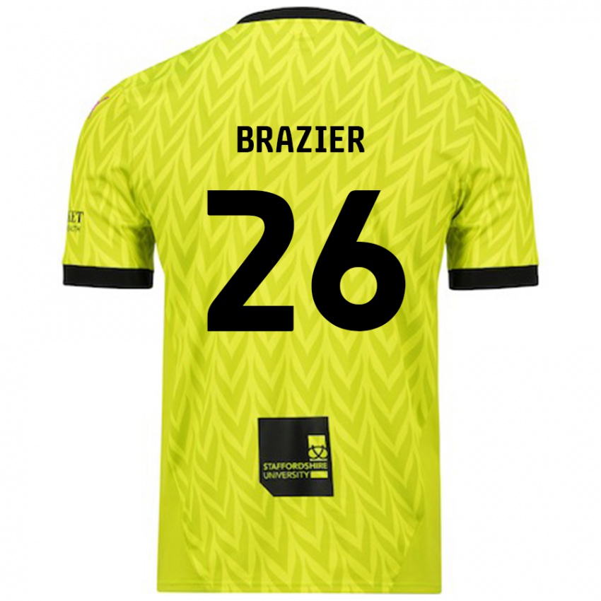 Kinderen Liam Brazier #26 Fluorescerend Groen Uitshirt Uittenue 2024/25 T-Shirt