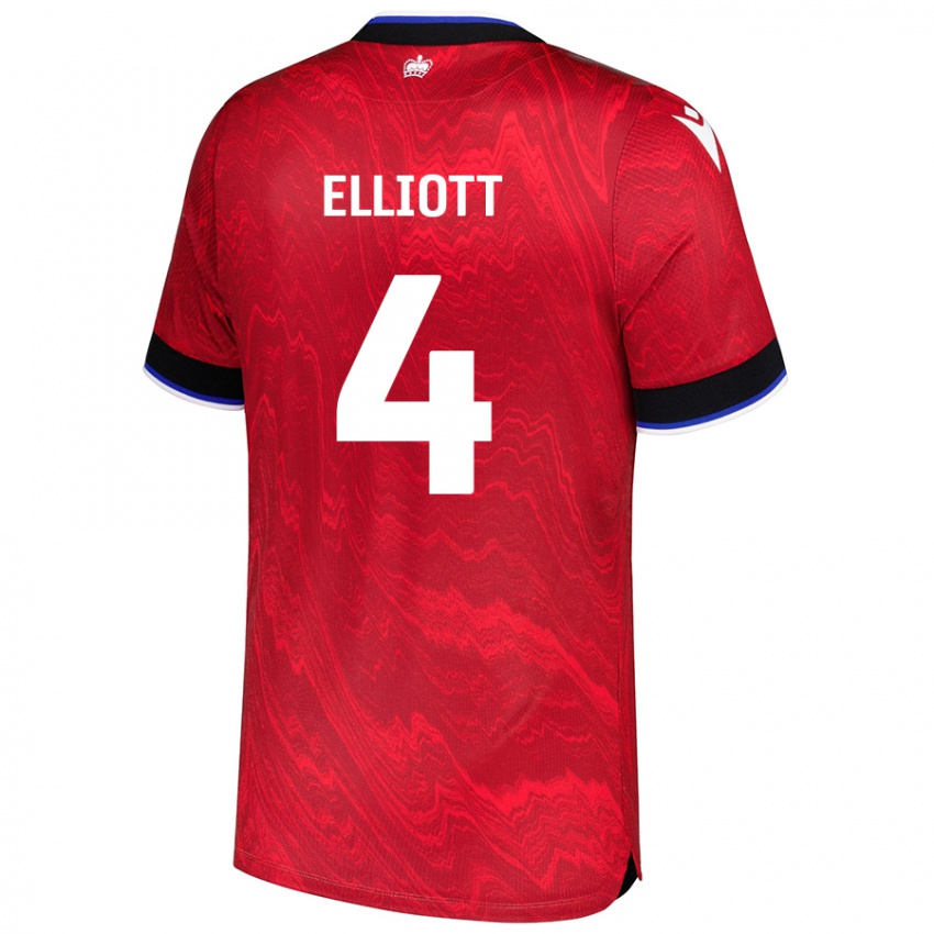 Kinderen Ben Elliott #4 Rood Zwart Uitshirt Uittenue 2024/25 T-Shirt