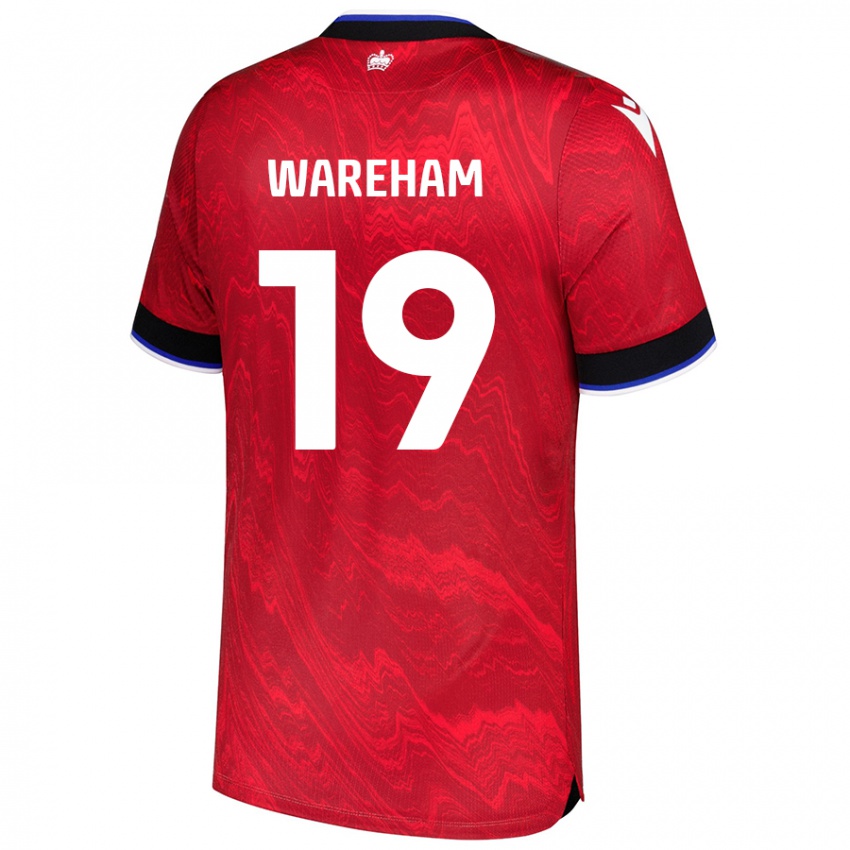 Kinderen Jayden Wareham #19 Rood Zwart Uitshirt Uittenue 2024/25 T-Shirt