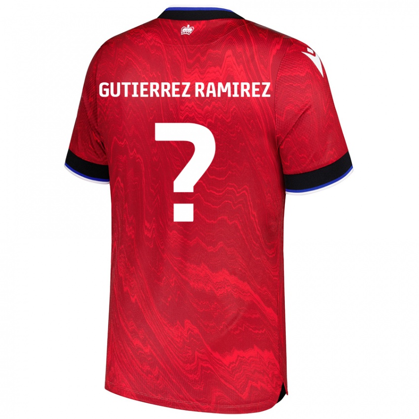 Kinderen William Gutierrez Ramirez #0 Rood Zwart Uitshirt Uittenue 2024/25 T-Shirt