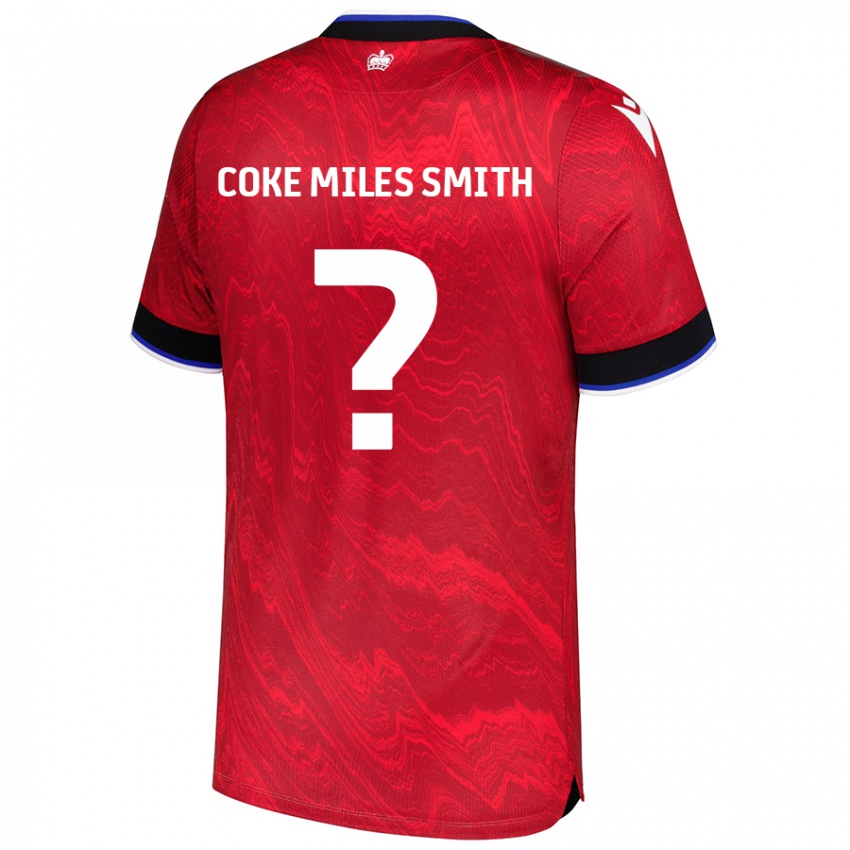 Kinderen Kiyan Coke Miles Smith #0 Rood Zwart Uitshirt Uittenue 2024/25 T-Shirt