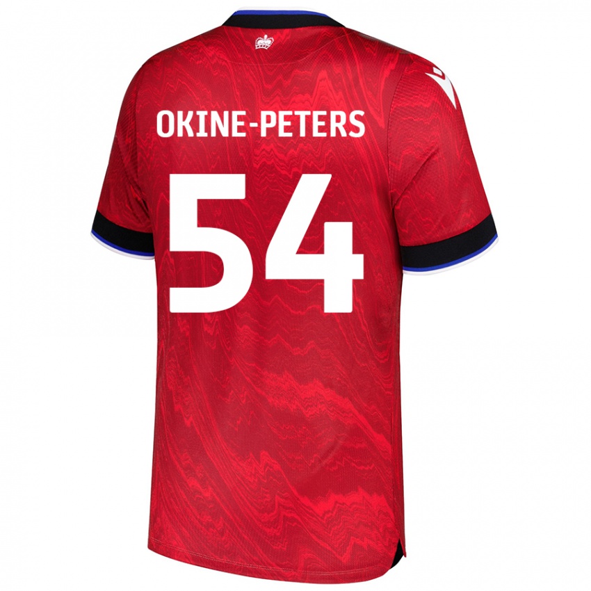 Kinderen Jeremiah Okine-Peters #54 Rood Zwart Uitshirt Uittenue 2024/25 T-Shirt