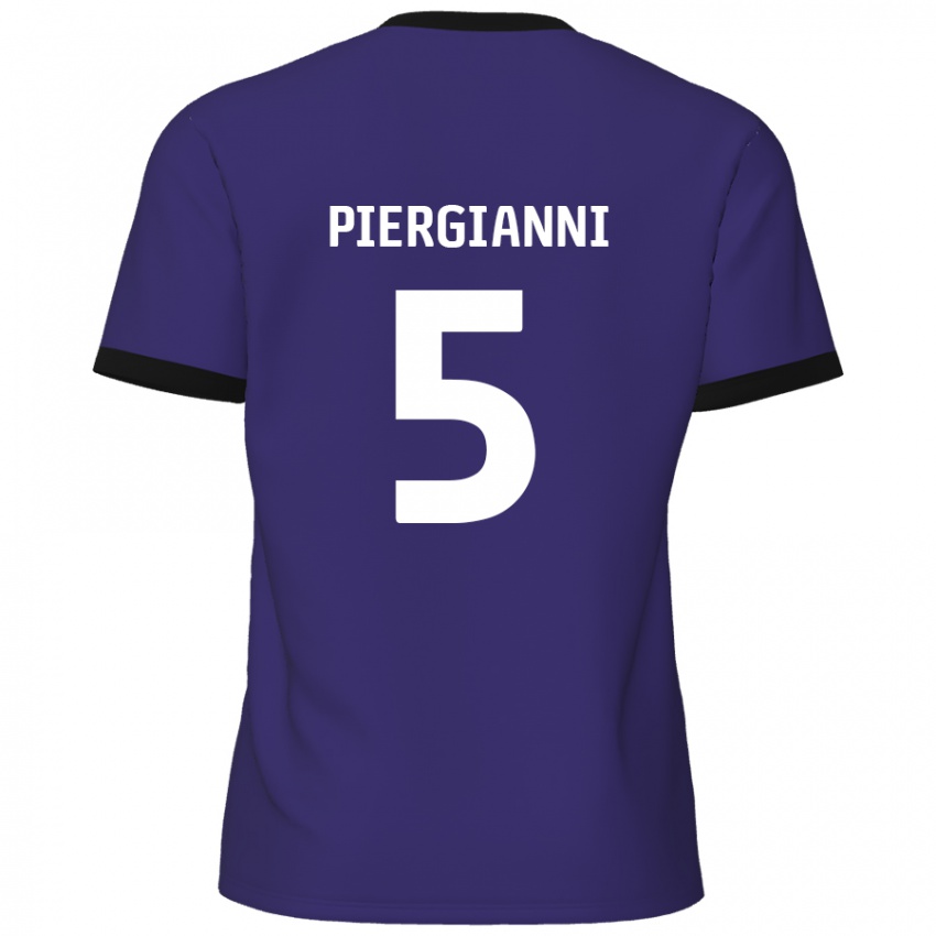 Kinderen Carl Piergianni #5 Paars Uitshirt Uittenue 2024/25 T-Shirt