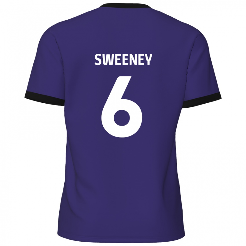 Kinderen Dan Sweeney #6 Paars Uitshirt Uittenue 2024/25 T-Shirt