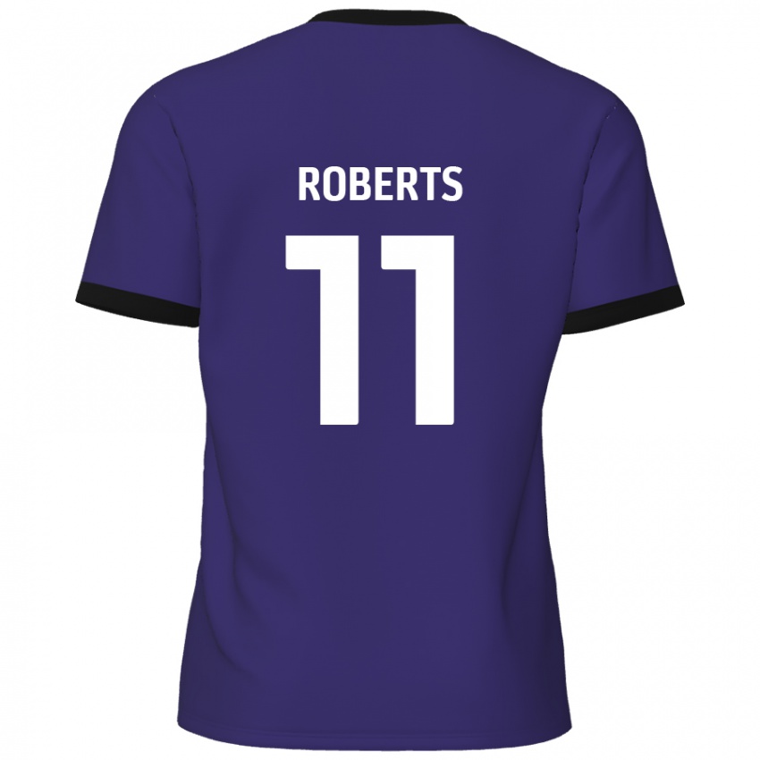 Kinderen Jordan Roberts #11 Paars Uitshirt Uittenue 2024/25 T-Shirt