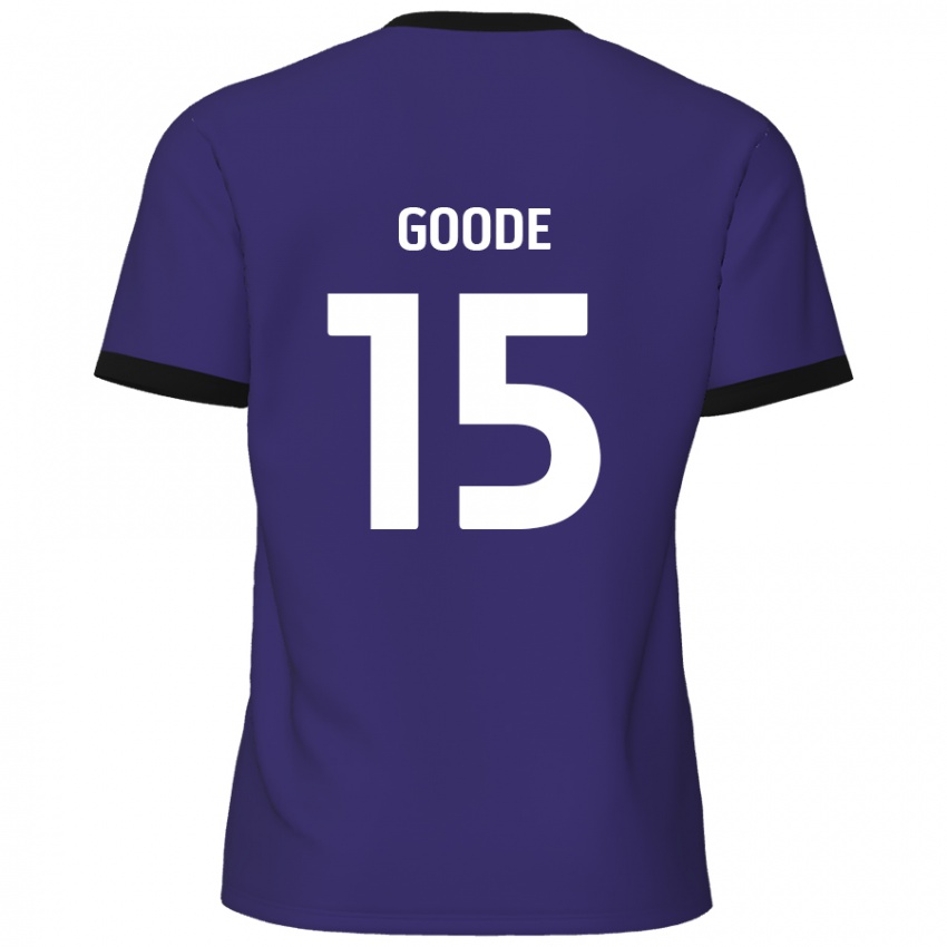 Kinderen Charlie Goode #15 Paars Uitshirt Uittenue 2024/25 T-Shirt