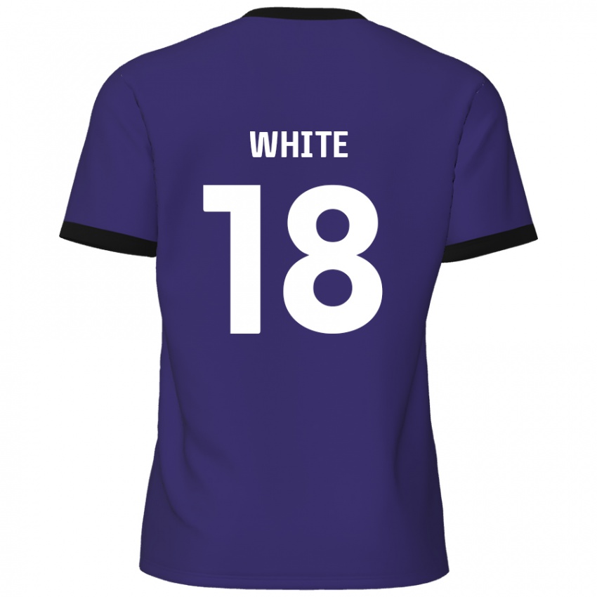 Kinderen Harvey White #18 Paars Uitshirt Uittenue 2024/25 T-Shirt